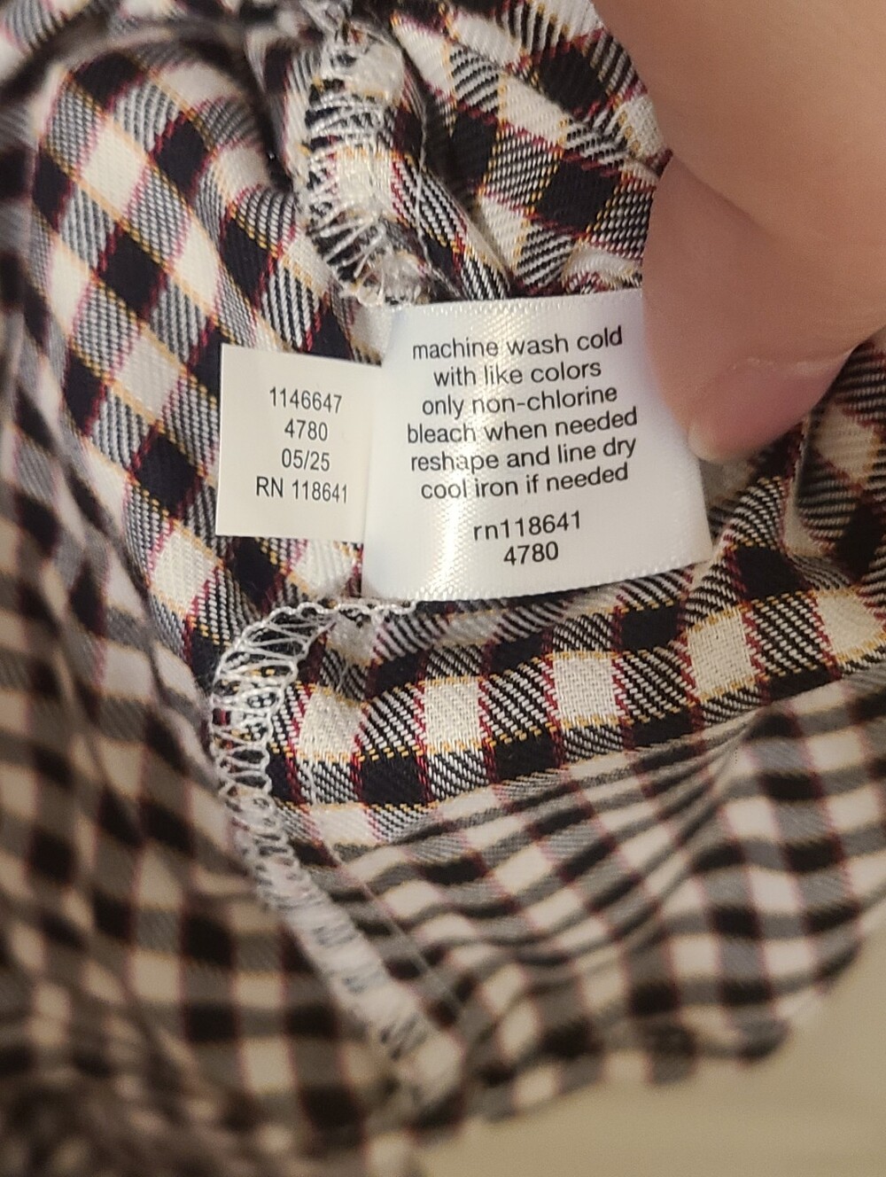 Lane Bryant Black & White Gingham Ruffle Blouse - Picture 4 of 6